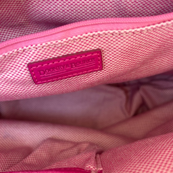 vintage Dooney & Bourke white and pink monogram canvas tote bag - Picture 11 of 11